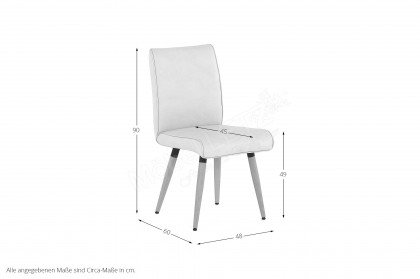 6402 von K+W Formidable Home Collection - Stuhl mit Beinen in Asteiche bianco