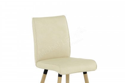 6402 von K+W Formidable Home Collection - Stuhl mit Beinen in Asteiche bianco