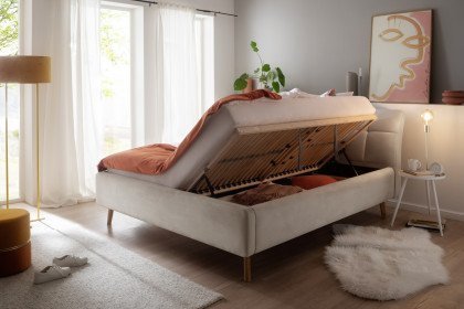 Mila von Meise Möbel - Polsterbett KT2 beige mit Bettkasten
