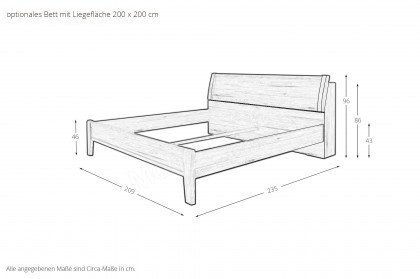 Luxor 4 von Wiemann - Sideboard 125 cm breit Steineiche