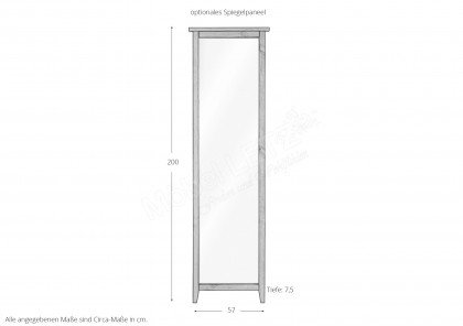 Solvita von Wohnglücklich - Garderobe Kiefer massiv, weiß gewachst