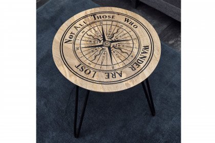 Nevis von MCA - Couchtisch mit Kompass-Motiv