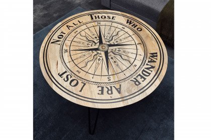 Nevis von MCA - Couchtisch 58052MD8 mit Kompass-Motiv