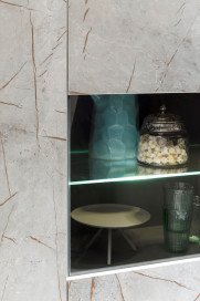 Stone Marble von IMV Steinheim - Wohnwand 1W WO 11 in Weiß