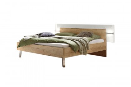 Merano von Loddenkemper - Bett 160x200 cm Eiche - weiß
