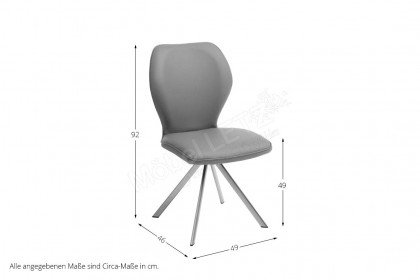 Colorado Trend-Line von Niehoff Sitzmöbel - Stuhl mit Lederbezug