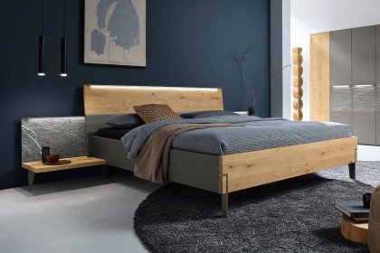 Milo von Thielemeyer - Kleiderschrank, Bett & Nachtkonsolen grau - Naturstein