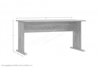 Tempra 2 von Forte - Schreibtisch ca. 144 cm breit