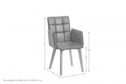 Toma von Schösswender Ambie - Stuhl mit Armlehnen und einem Holzgestell