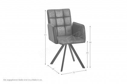 Toma von Schösswender Ambie - Stuhl mit einem Metallgestell