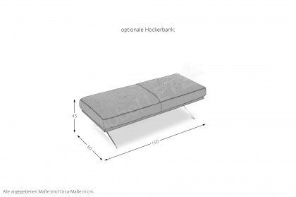 KOINOR Hiero - Ledersofa Variante rechts muskat