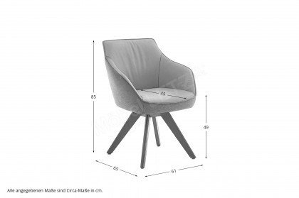 KOINOR 1220 - Stuhl mit schwarzem Drehgestell