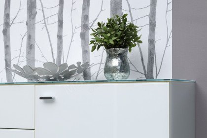 CURVE 50 von LEONARDO living - Sideboard weiß auf Metallfüßen