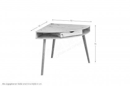 Inno4home3 von Innostyle - Schreibtisch in Weiß/ Eiche