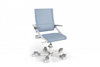 Ypso von Paidi - ergonomischer Schreibtischstuhl hellblau - weiß