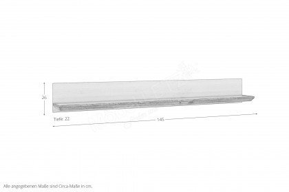 Iloppa von Forte - Wandboard TIQB01 Nelson Oak/ Snowy Oak