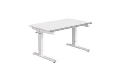 Teenio 120 von Paidi - höhenverstellbarer Schreibtisch weiß - grau