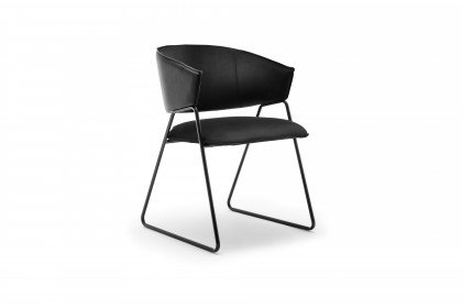 Anna von Gwinner Wohndesign - Stuhl mit schwarzem Metallgestell