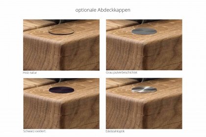 Balkenbett 15 aus der Kollektion Letz - Massivholzbett anthrazit