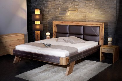 Das Neue Schweizer Bett von Sprenger - Polsterbett Echtleder dunkelbraun