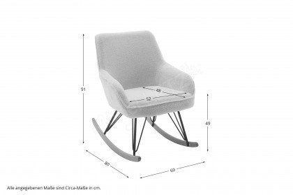 Oran von MCA - Stuhl in Weiß mit Schaukelfunktion