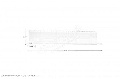 Infinitude von Forte - Wandboard MEGB02 circa 145 cm breit in Weiß
