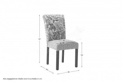 Yalova von MCA Direkt - Stuhl in Nachtblau & Buche natur