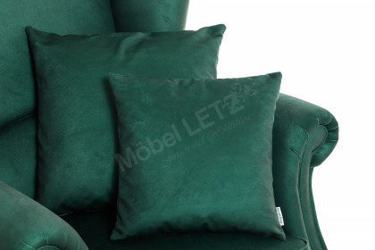 Salina von Schröno - Sessel mit Hocker dunkelgrün