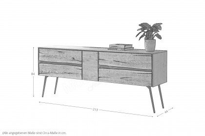 Belcantato-living von Schösswender - Lowboard LBE 18R Wildeiche