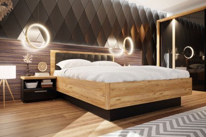 Tuluza von Forte - Bett mit Sockelbettkasten und Lattenrosten