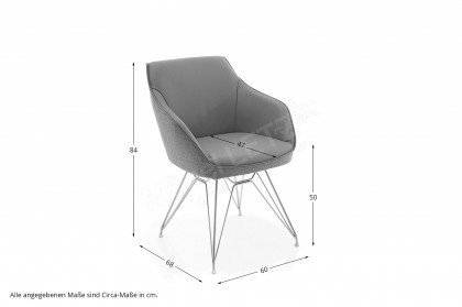 KOINOR 1228 - Stuhl mit silbernem Stativgestell