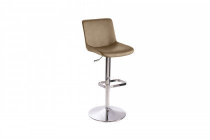 1235 von Mayer Sitzmöbel - Barhocker in Beige/ Chrom