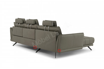 PN-IN20041 von Polinova - Ledersofa olive 2. Wahl