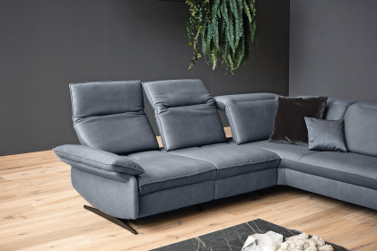 1077 von Himolla - Ledercouch Ausführung rechts asche
