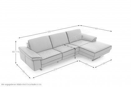 KOINOR Living Plus - Ledersofa rechts navajo