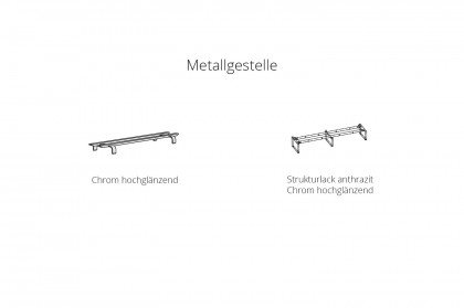 Neo von Hülsta - Sideboard 42112 helles Grau Hochglanz auf Metallgestell