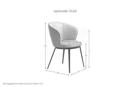 Erno von Skandinavische Möbel - Esstisch mit U-Gestell