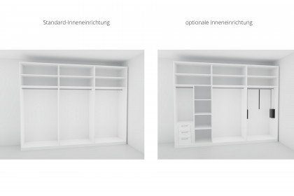 Basella von MONDO - Kleiderschrank weiß mit Rahmentüren