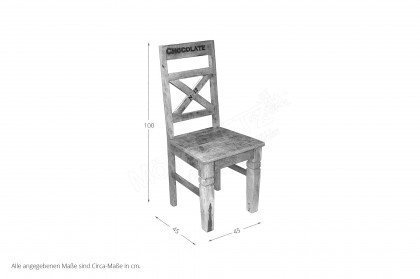 Rustic von SIT Möbel - Holzstuhl mit einem 4-Fuß-Gestell