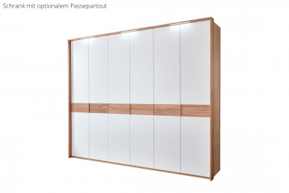 CD Studioline von Disselkamp - Drehtürenschrank Kernbuche - Riffholz - weiß