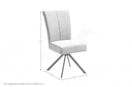Valeda 3102 von MONDO - Stuhl in Eisblau/ Schwarz