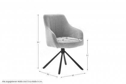 Kasama von MCA - Stuhl mit drehbarer Sitzfläche