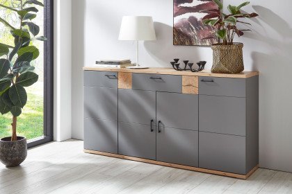 Houton von IDEAL Möbel - Sideboard grau/ Eiche Artisan