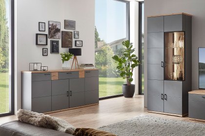 Houton von IDEAL Möbel - Sideboard grau/ Eiche