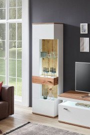Salvani von IDEAL Möbel - Wohnwand 18 weiß/ Eiche