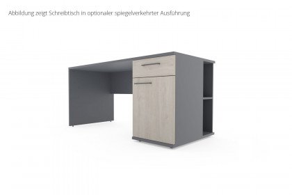 cocoon by rb 305 von Röhr-Bush - weißer Schreibtisch mit Stauraum