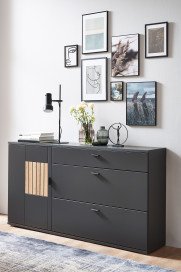 Mariara von IDEAL Möbel - Sideboard grau/ Eiche Artisan Staboptik