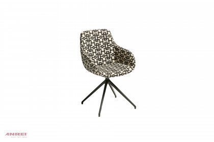 Drehstuhl 130 von ANREI - Stuhl mit schwarz mattem Metallgestell