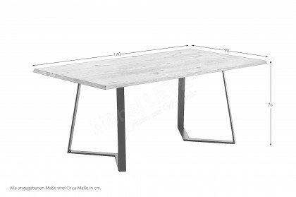 Nubus 3012 von VALMONDO - Tisch ca. 140 cm breit