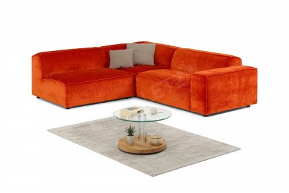 Boras von Easy Sofa - Polstersofa links rot-orange